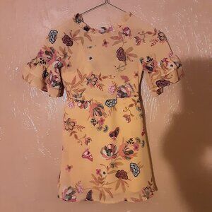 WONDER NATION GIRLS TAN AND RED DRESS SIZE 6 6X